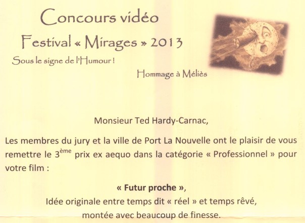 3ème Prix du Festival "Mirages"